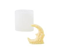 Stampo profumato in silicone per aromaterapia a forma di vecchio, volto di luna, per appassionati e progetti di decorazione della casa
