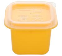 Stampo Quadrato Giallo con Coperchio, Pp per Cubetti di Ghiaccio | Casa, Congelamento Rapido e Rilascio Facile, Contenitore per Conservare e Prendere Cubetti, Uso Domestico