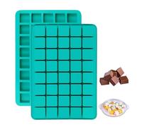 Stampo quadrato in silicone for tartufi di cioccolato, caramelle al caramello, bombe di grasso, snack chetogenici, cubetti di ghiaccio, fondente, praline, gelatina gommosa(2 pieces)