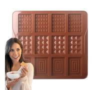 Stampo quadrato per cioccolato, stampo quadrato in silicone - Stampi per cioccolatini resistenti al calore con 12 cavità | Stampo per biscotti, stampi per torte per famiglia, amici, colleghi