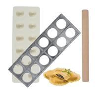 Stampo quadrato per ravioli a 12 fori, facile da usare, vassoio da ravioli, set di stampi per ravioli alla volta, pressa per ravioli fatti in casa per prepararli rapidamente