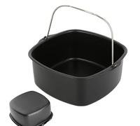 Stampo Quadrato per Torte da Friggitrice ad Aria - Teglia Quadrata Antiaderente Per Pizza Torte E Forme Da Forno - Accessorio Da Cucina Resistente Al Calore Per Brownies E Dolci Uso Domestico