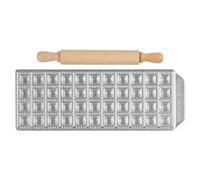 Stampo ravioli 44 fori 2,5 cm con rullo legno RAVIOLAMP Silver 3300