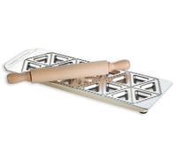 IMPERIA STAMPO RAVIOLI TORTELLI RAVIOLAMP 18 POSTI CON MATTERELLO ORIGINALE