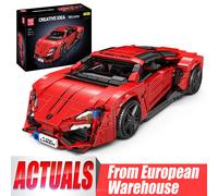 Stampo Re 10117 Giocattoli per auto tecniche Il Rosso Lykan Sport Auto da corsa Building Block Assembly Set di mattoni per auto Regalo di Natale per bambini
