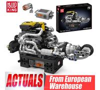 Stampo Re 10207 Motore Tecnico per Auto Giocattoli Il PAG Super Motore per Auto Building Block Montaggio Motore per Auto Mattoni Regalo di Natale per Bambini