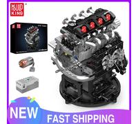Stampo Re 10234 Motore Tecnico per Auto Giocattoli Il Motore VTEC Motorizzato Building Block Montaggio Motore Modello in Mattoni Set Regalo di Natale per Bambini