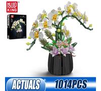Stampo Re 24108 Bouquet di fiori Giocattoli Il MOC Orchidea Building Block Montaggio Decorazione Fiore Set di mattoni Regalo di Natale per bambini