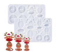 Stampo Resina Natalizio Renna,in Silicone Renna Natalizia | Coppia Ni Artigianato Festivo per Decorazione Casa con Pasta Modellabile Cera Resina