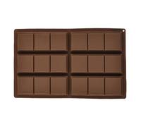 Stampo rettangolare per caramelle, 6 cavità, in silicone per cioccolatini ripieni, spessore fatto in casa per proteine ed energia, per riempire, stampo per cera