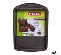 Stampo Rettangolare Pyrex Asimetria Nero Metallo 28 x 22 cm Rettangolare [6 U
