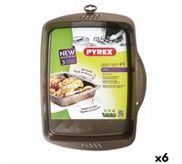 Stampo Rettangolare Pyrex Asimetria Nero Metallo 35 x 27 cm Rettangolare [6 U