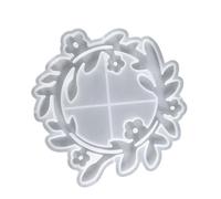 Stampo riutilizzabile a forma di ghirlanda di fiori per arte in resina, progetti artigianali fai da te, decorazioni per la casa, creazione di gioielli, in silicone flessibile per artisti e