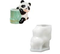 Stampo riutilizzabile in resina a forma di panda per vasi di coltura dell'acqua Vaso idroponico che fa accessorio portatile per la crescita delle piante ad alta trasparenza