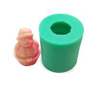 Stampo riutilizzabile in resina di silicone 3D Babbo Natale fai da te statuetta che fa torta di Natale candela decorazione stampo