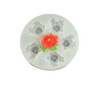 Stampo riutilizzabile in silicone a forma per strumenti gioielli in argilla resina Robusto design flessibile facile da pulire Stampo per camelie crisantemo peonia