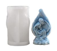 Stampo riutilizzabile in silicone per candele, statua della natività, in resina epossidica, strumento di fusione per fai da te, ornamento in gesso fai da te, religione, presepe, figura