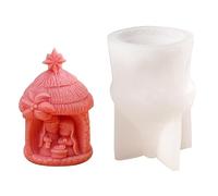 Stampo riutilizzabile in silicone per candele, statua della natività, in resina epossidica, strumento di fusione per fai da te, ornamento in gesso fai da te, religione, presepe, figura