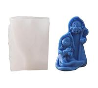 Stampo riutilizzabile in silicone per candele, statua della natività, in resina epossidica, strumento di fusione per fai da te, ornamento in gesso fai da te, religione, presepe, figura