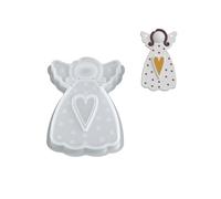 Stampo riutilizzabile per ragazza con ali in silicone, flessibile per la produzione di gioielli in resina, strumento per la creazione di ciondoli, stampo in silicone per accessori personalizzati