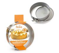 Stampo rotondo a cerniera in acciaio antiaderente Ø20 x h 6,5 cm