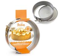 Stampo rotondo a cerniera in acciaio antiaderente Ø28 x h 7 cm