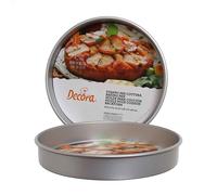 Decora, 0062634 Teglia Professionale Tonda Ø 30 x 5 h cm, In Alluminio Anodizzato, Senza Punti di Saldatura, Design Professionale