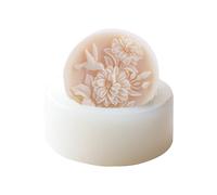 Stampo rotondo in silicone a forma di fiore animale per sapone per la produzione di sapone stampo da forno per cioccolatini, cheesecake, cupcake, fondente, fiori, animali, fondente, stampi da forno in