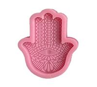 Stampo rotondo in silicone a forma di mano di Fatima, decorazione per la casa, adatto per donne e uomini