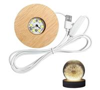 Stampo rotondo in silicone fai da te, con portalampada, a LED, in resina epossidica, per piccole lampade da tavolo (base lampada giallo caldo)