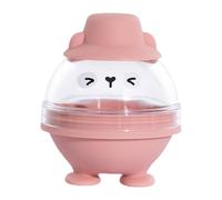 Stampo rotondo per palline di ghiaccio, base anti-punta, design a forma di animale, facile rilascio, in silicone alimentare, gadget da cucina per cocktail e fatti in casa
