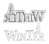 Stampo Silicone Albero Di Natale Invernale,3D In Silicone Per Insegne Natalizie Con Parole | Per Feste Natalizie Per Dormitorio Scrivania Stanza Appartamento Scuola