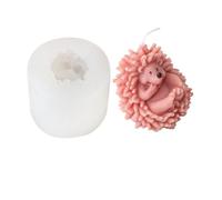 Stampo Silicone Candele Stampo in silicone for candele 3D a forma di riccio carino - Libro da leggere, sapone in resina, gesso, kit fai te, decorazioni for la casa fatte a mano(Style-01)