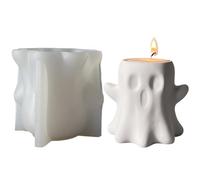 Stampo silicone di Hallowe-en Ghost Tea Light, candela a forma di fantasma che produce stampo di cera, stampi di resina fantasma, stampo da forno a forma di fantasma di Hallowe-en per preparare