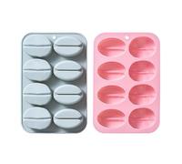 Stampo Silicone Due Pezzi Da 8 E 2 Diverse Forme Di Chicchi Di Caff, Stampi Per Cioccolato, Stampi Per Torte Epossidiche, Stampi In Silicone Per Caramelle Morbide
