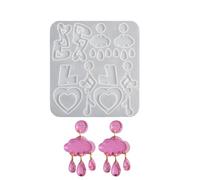 Stampo Silicone Flower Creative Heart Per Orecchini E Pendenti.