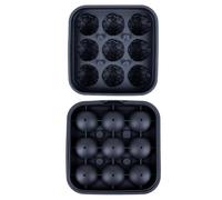 Stampo silicone ghiaccio 9 scomparti pallone calcio - flessibile riutilizzabile facile rilascio | Simpatico produttore cubetti per whisky, cocktail, caffè, feste, casa freezer