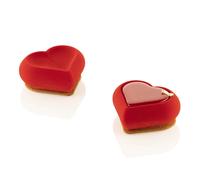Stampo Silicone Heartix 85 Cuore 6 Impronte c/ Tagliapasta 78x70x30mm Silikomart
