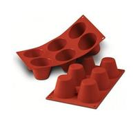 silikomart SF052/C Stampo Muffins Classic, Silicone, Rosso - NUOVO