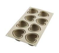 Stampo 8 cuoricini 3D silicone Silikomart cuoricino torta cuore cuori - Rotex