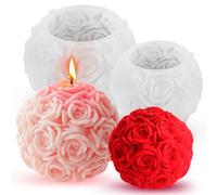 Stampo silicone per candele a forma di rosa 2 pezzi stampi per candele fai da te per candele profumate, San Valentino, ornamenti decorativi