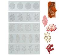 Stampo Silicone per Decorare Torte, Stampo Decorazioni Crostata, Stampi Silicone Corallo, Stampi per Cucina, Fondente Cioccolato Strumenti Pasticceria Professionali (5 Pezzi)