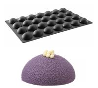 HENDI Stampo in silicone semisfera, antiaderente, per cottura al forno, congelamento e monoporzioni: -30 a 230°C, 28 semisfere ⌀7cm per cioccolato, gelatina e dolci surgelati, 600x395x(H)35mm