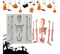 Stampo Skeleton Silicone - Skulls Halloween Stampo per le forze da cottura | Siliconi spettrali Skulls Sapone per ghiaccio cioccolato vassoio | Halloween Baking Silicone Masps Freezer forno a microond