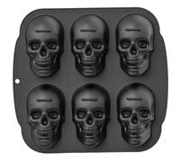 Stampo teschio 6 ghosai facce faccia cranio silicone stampo fai -da -te rilascio facile stampi di halloween lavabili stampi inquietanti riutilizzabili per torta, cioccolato, sapone, di ghiacc