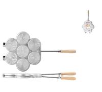 Stampo Tigelle In Alluminio Con Rivestimento Antiaderente 7 Posti Mm 90X15