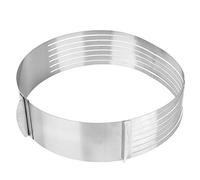 Stampo Torte Anello Tagliatorte Regolabile Acciaio Inox Utensile Cottura ad Anello Lisce Rivestimento Antiaderente Regolabile 24 - 30 cm Realizzare Torte Diverse Dimensioni