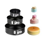 Stampo Tortiera Apribile con Cerniera-tortiere rotonde da （4/7/9in), con fondo rimovibile, rivestimento antiaderente, per cheesecake, torte e quiche