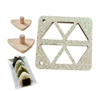 Stampo triangolare per sushi - Pressa in legno antiaderente giapponese Accessorio da cucina creativo di riso di forma perfetta Facile da usare | Cibo Picnic a casa Pranzo Festa fai da te