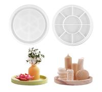 Stampo Vassoio Rotondo Silicone Stampo Per Vassoio In Silicone Antiaderente, Facile Da Rilasciare, Per Realizzare Sottobicchieri, Vassoi, Piatti Per Gioielli, Tappetini Per Ciotole, Portacandele, Ecc.